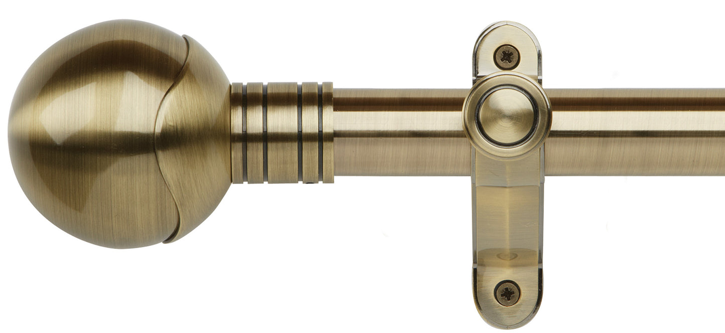 Rolls Galleria Metals Orb 50mm Metal Curtain Pole - Fendow