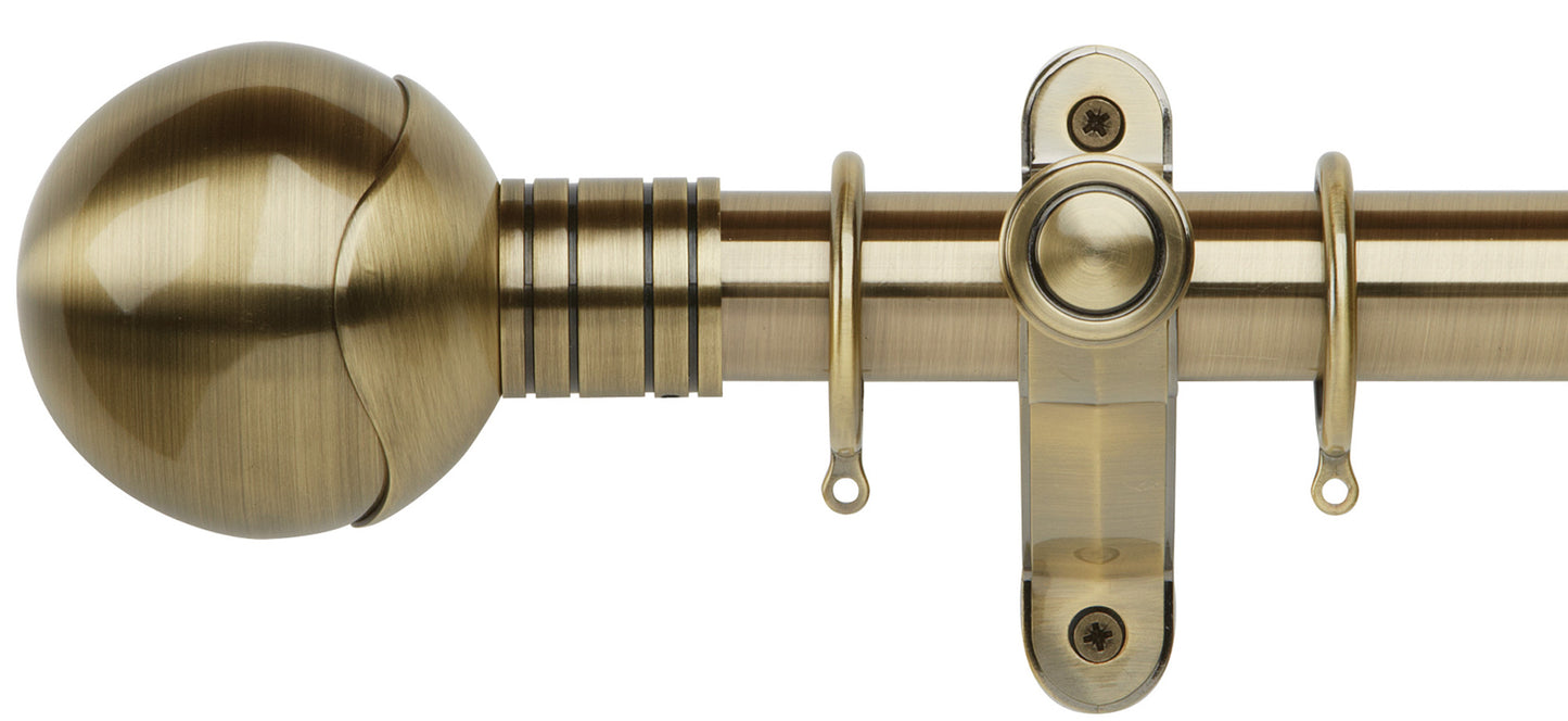 Rolls Galleria Metals Orb 50mm Metal Curtain Pole - Fendow