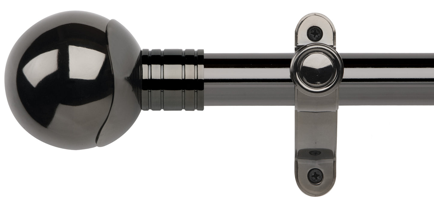 Rolls Galleria Metals Orb 50mm Metal Curtain Pole - Fendow