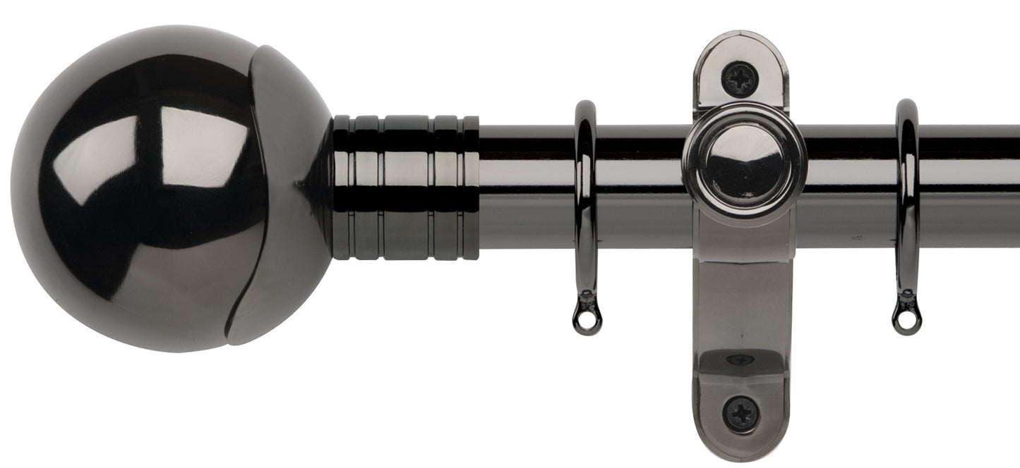 Rolls Galleria Metals Orb 50mm Metal Curtain Pole - Fendow