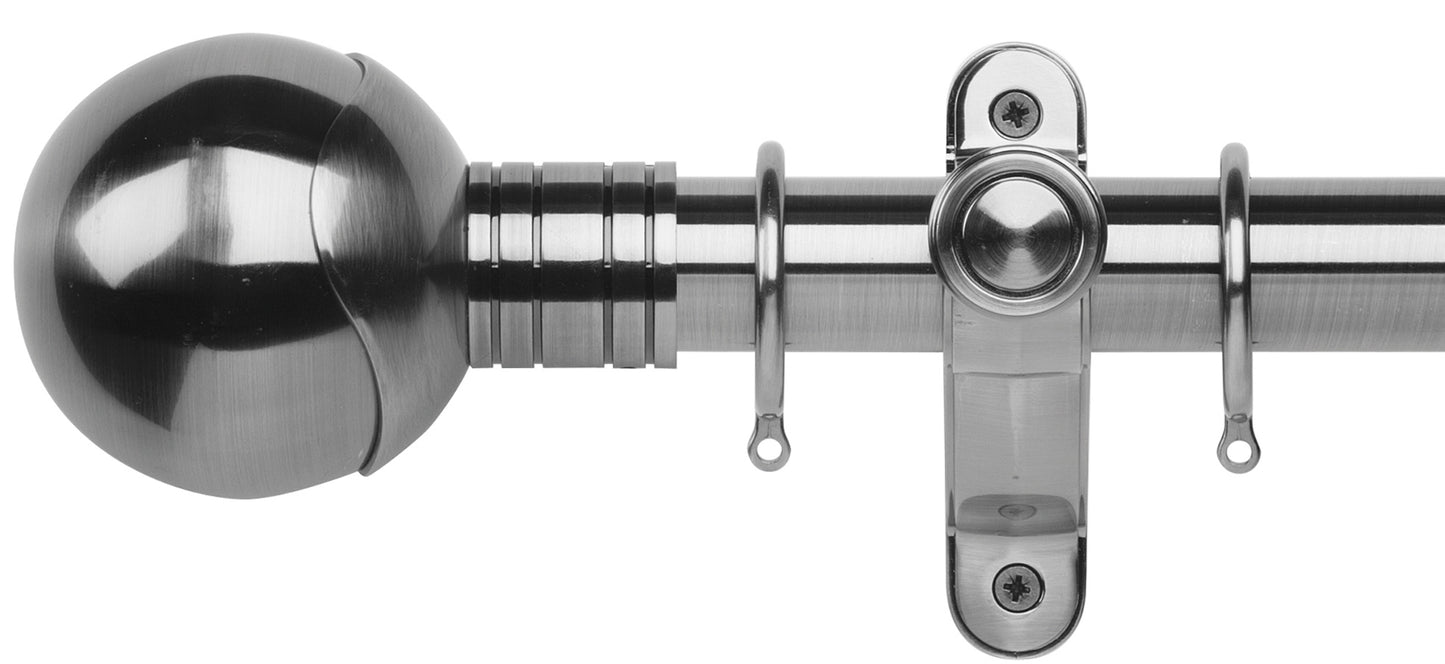 Rolls Galleria Metals Orb 50mm Metal Curtain Pole - Fendow