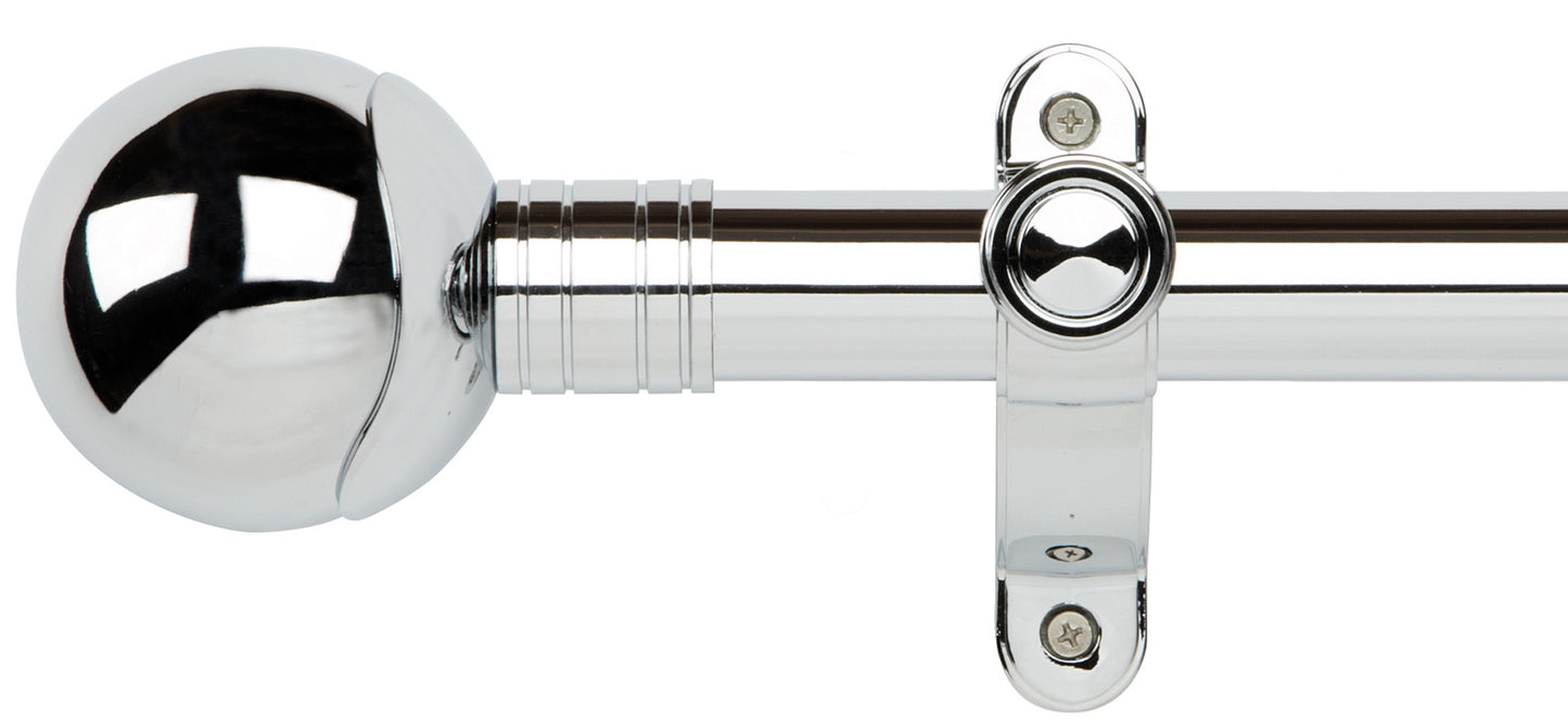 Rolls Galleria Metals Orb 50mm Metal Curtain Pole - Fendow