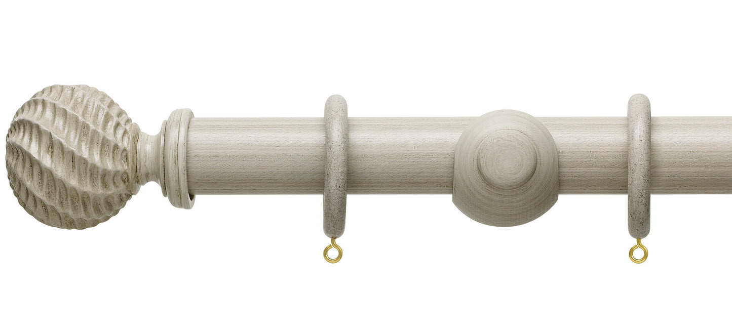 Hallis Origins Ammonite 35mm Wooden Curtain Pole - Fendow