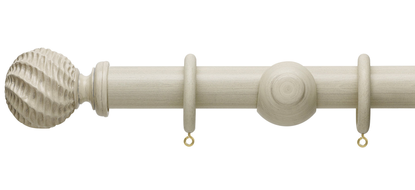 Hallis Origins Ammonite 35mm Wooden Curtain Pole - Fendow