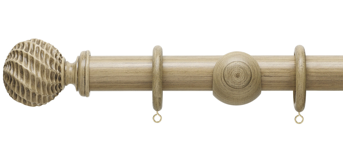 Hallis Origins Ammonite 35mm Wooden Curtain Pole - Fendow