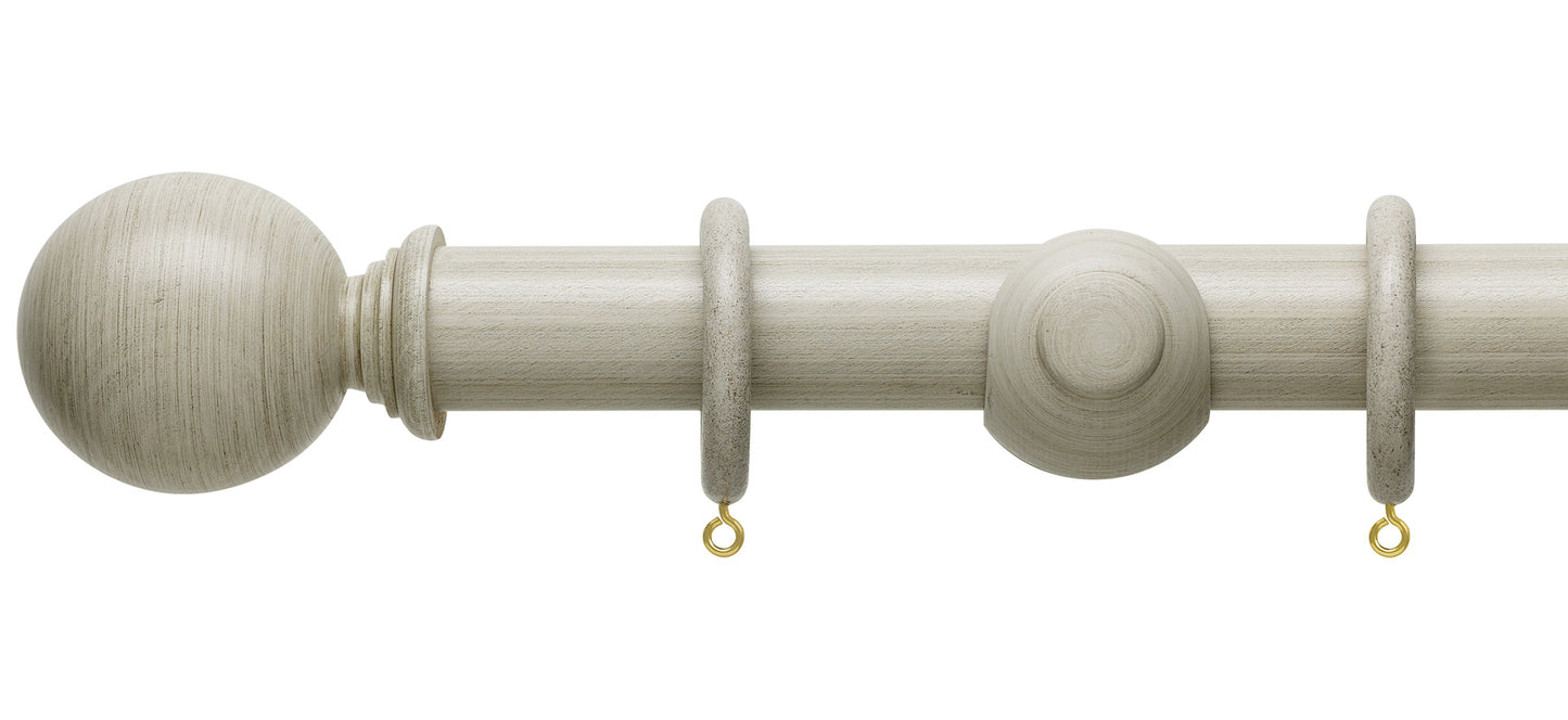 Hallis Origins Ball 35mm Wooden Curtain Pole - Fendow