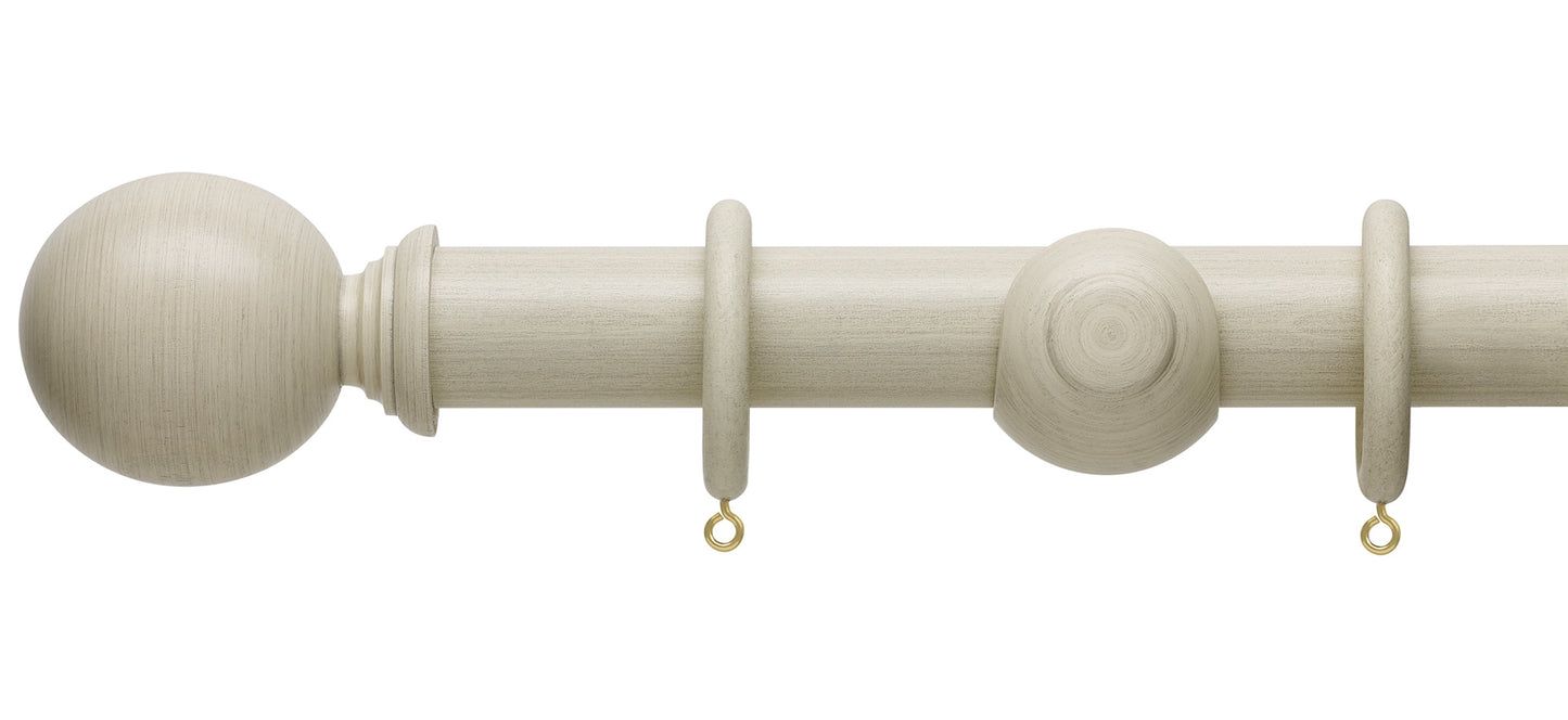 Hallis Origins Ball 35mm Wooden Curtain Pole - Fendow