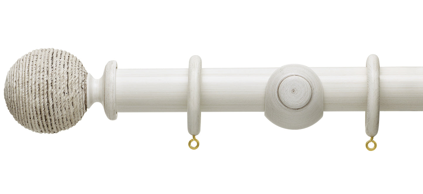 Hallis Origins Twine 35mm Wooden Curtain Pole - Fendow