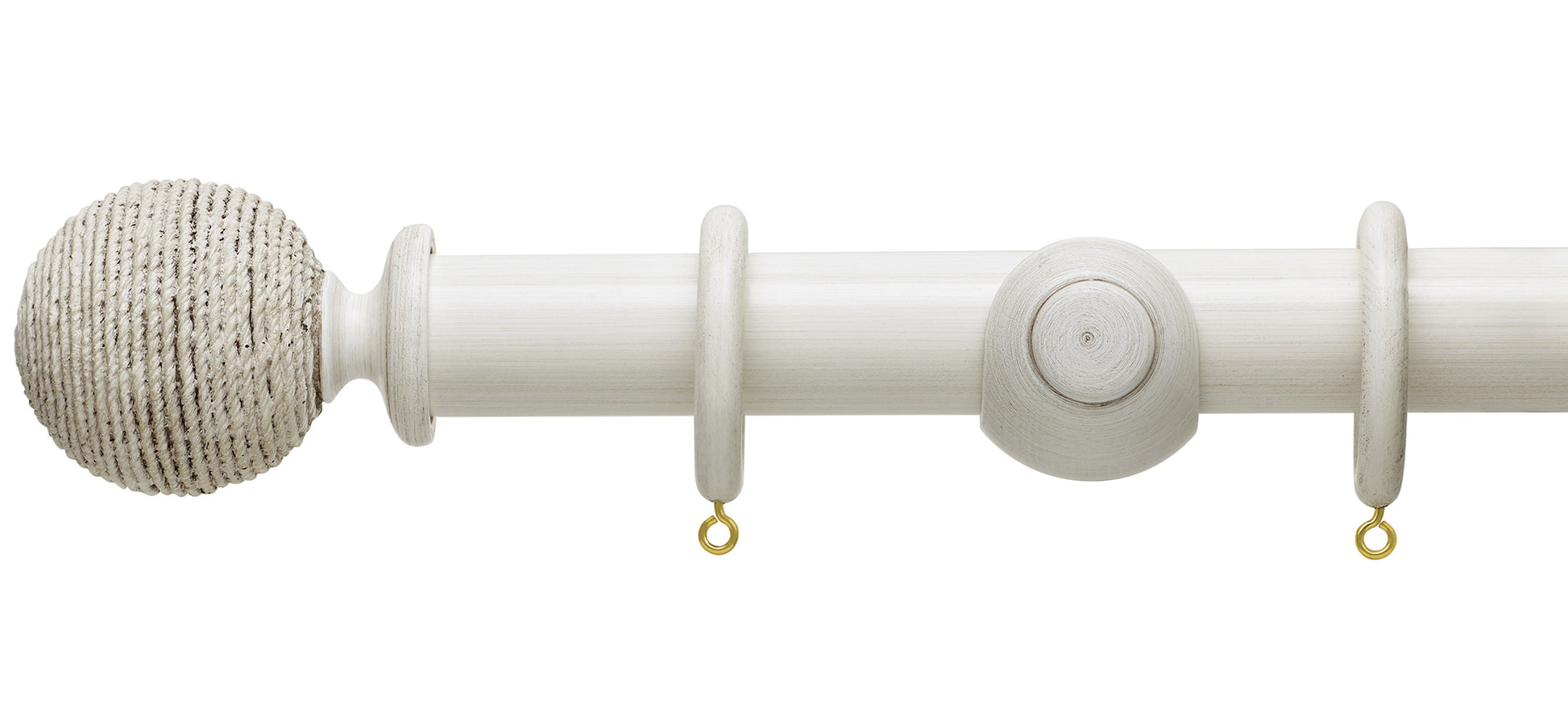 Hallis Origins Twine 35mm Wooden Curtain Pole - Fendow