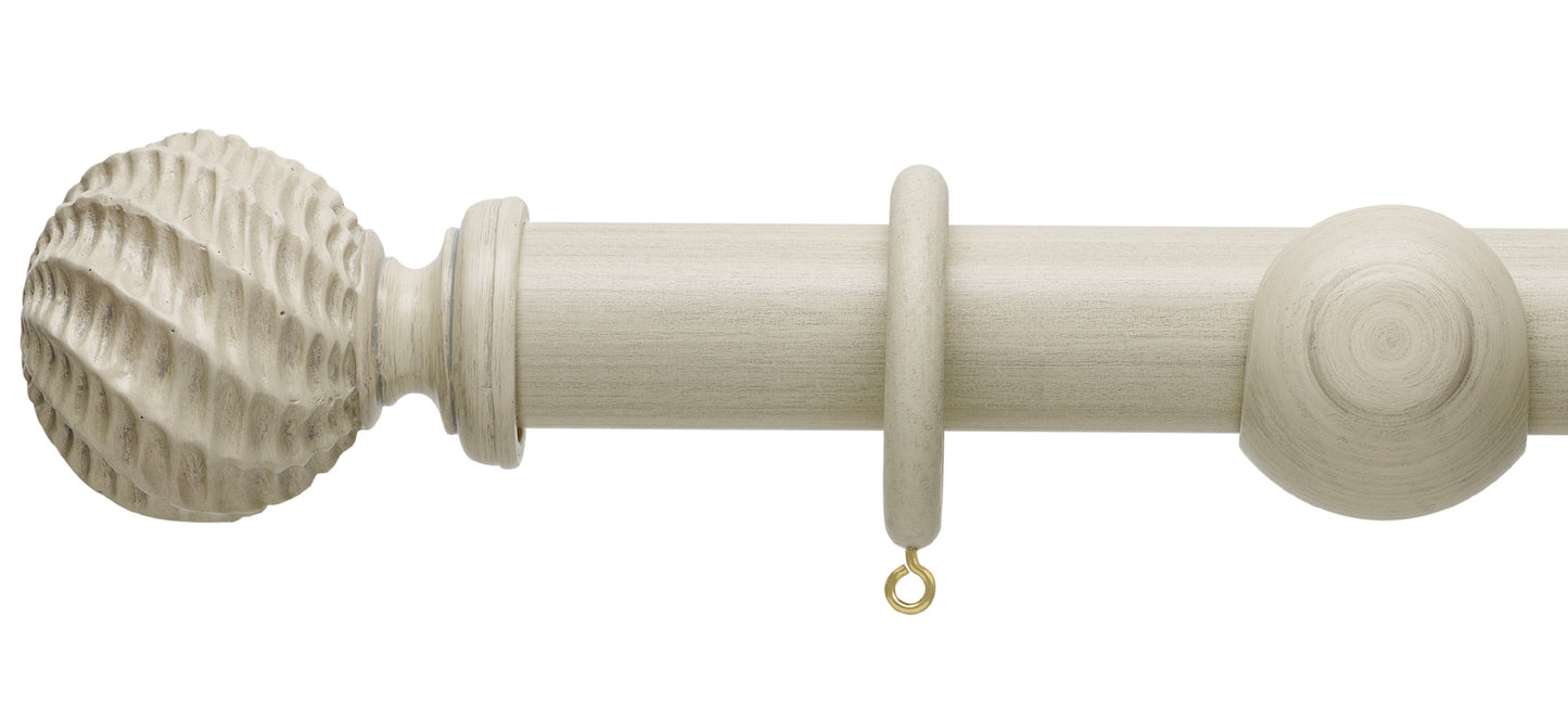 Hallis Origins Ammonite 45mm Wooden Curtain Pole - Fendow