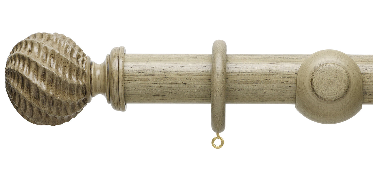 Hallis Origins Ammonite 45mm Wooden Curtain Pole - Fendow