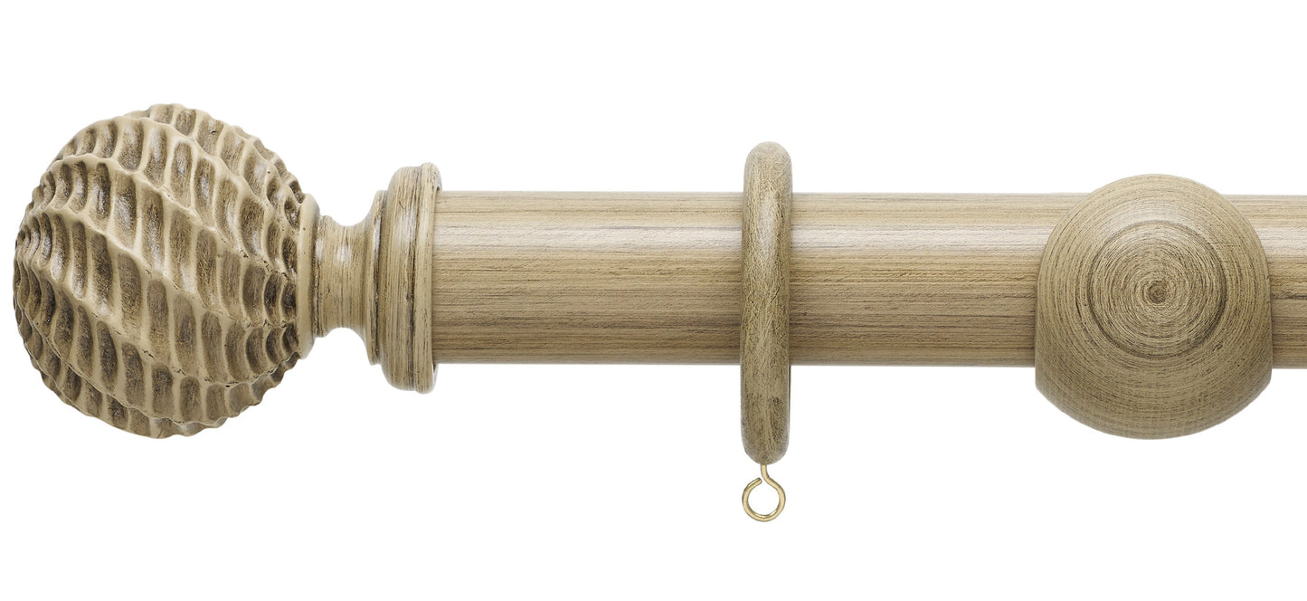 Hallis Origins Ammonite 45mm Wooden Curtain Pole - Fendow