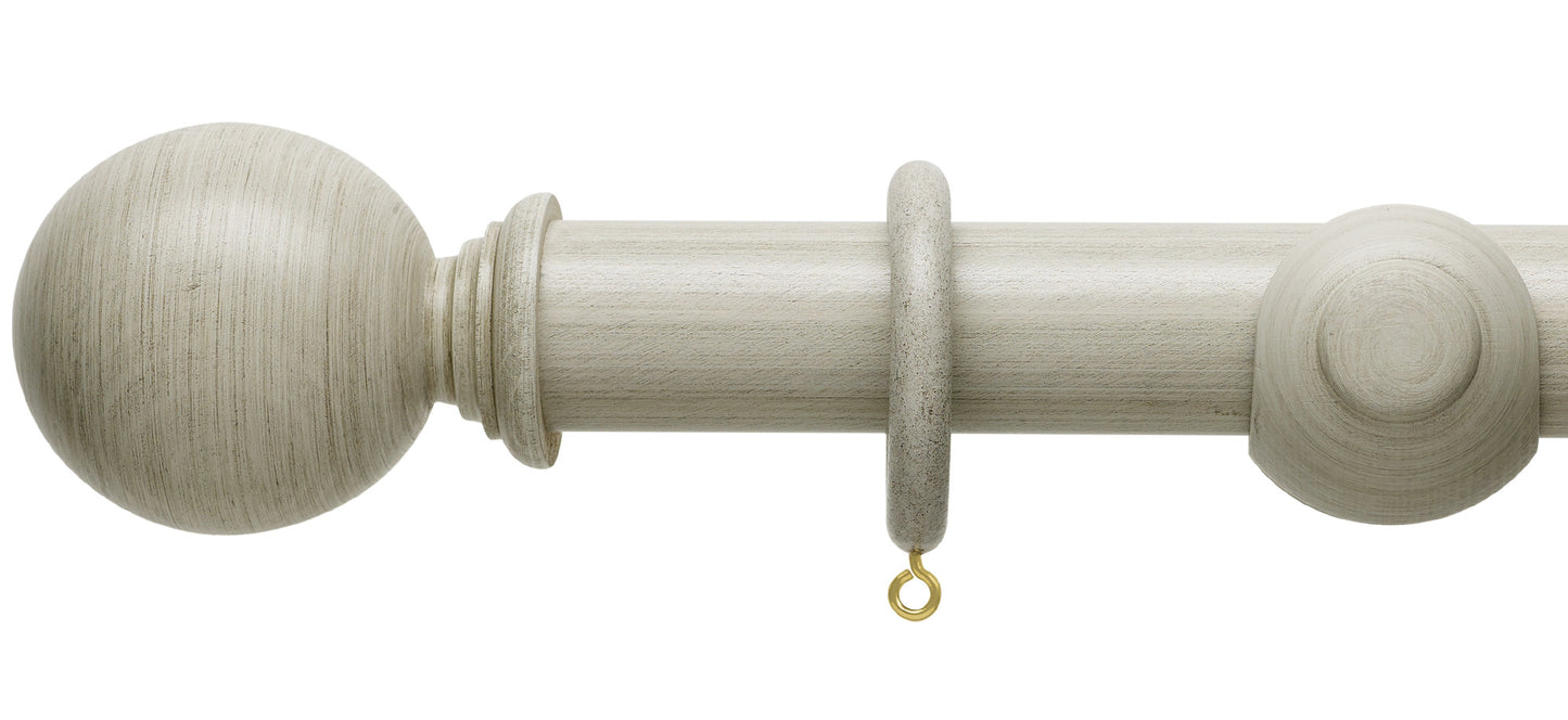 Hallis Origins Ball 45mm Wooden Curtain Pole - Fendow