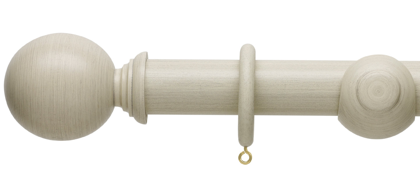 Hallis Origins Ball 45mm Wooden Curtain Pole - Fendow