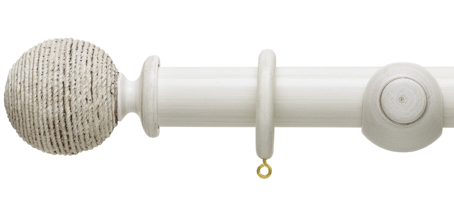 Hallis Origins Twine 45mm Wooden Curtain Pole - Fendow