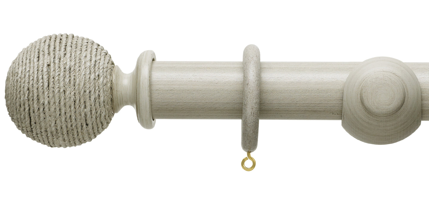 Hallis Origins Twine 45mm Wooden Curtain Pole - Fendow