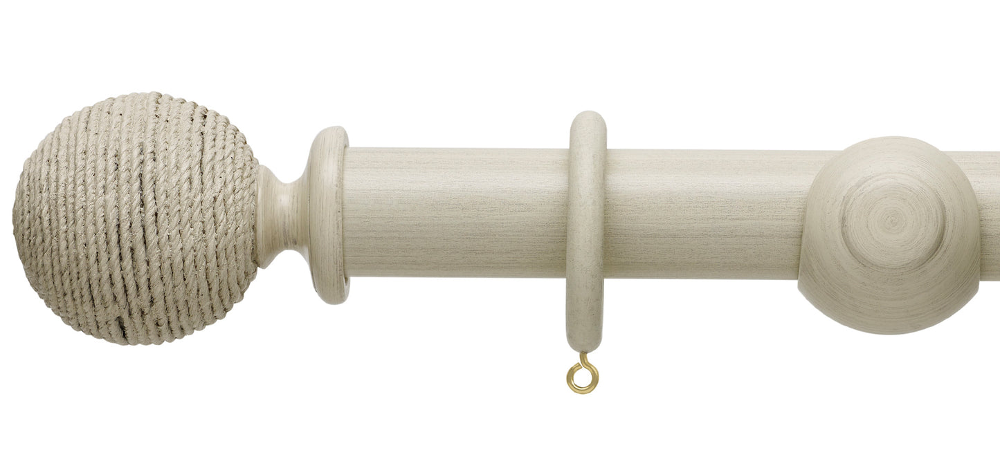 Hallis Origins Twine 45mm Wooden Curtain Pole - Fendow