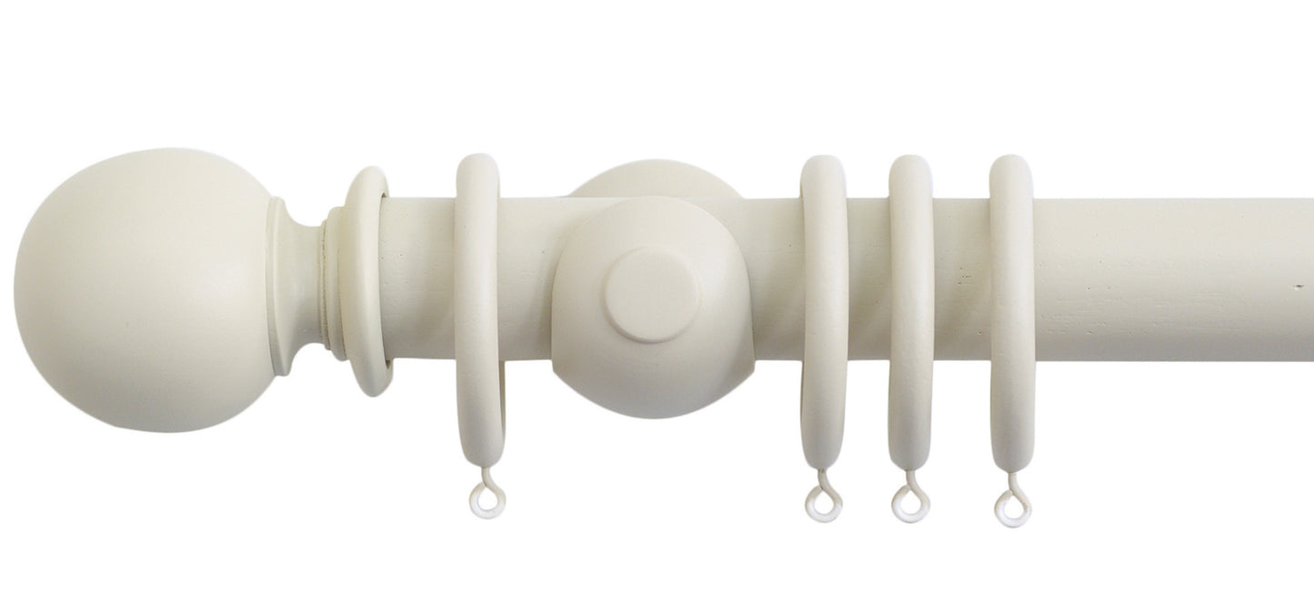 Jones Seychelles Ball 40mm Wooden Curtain Pole - Fendow