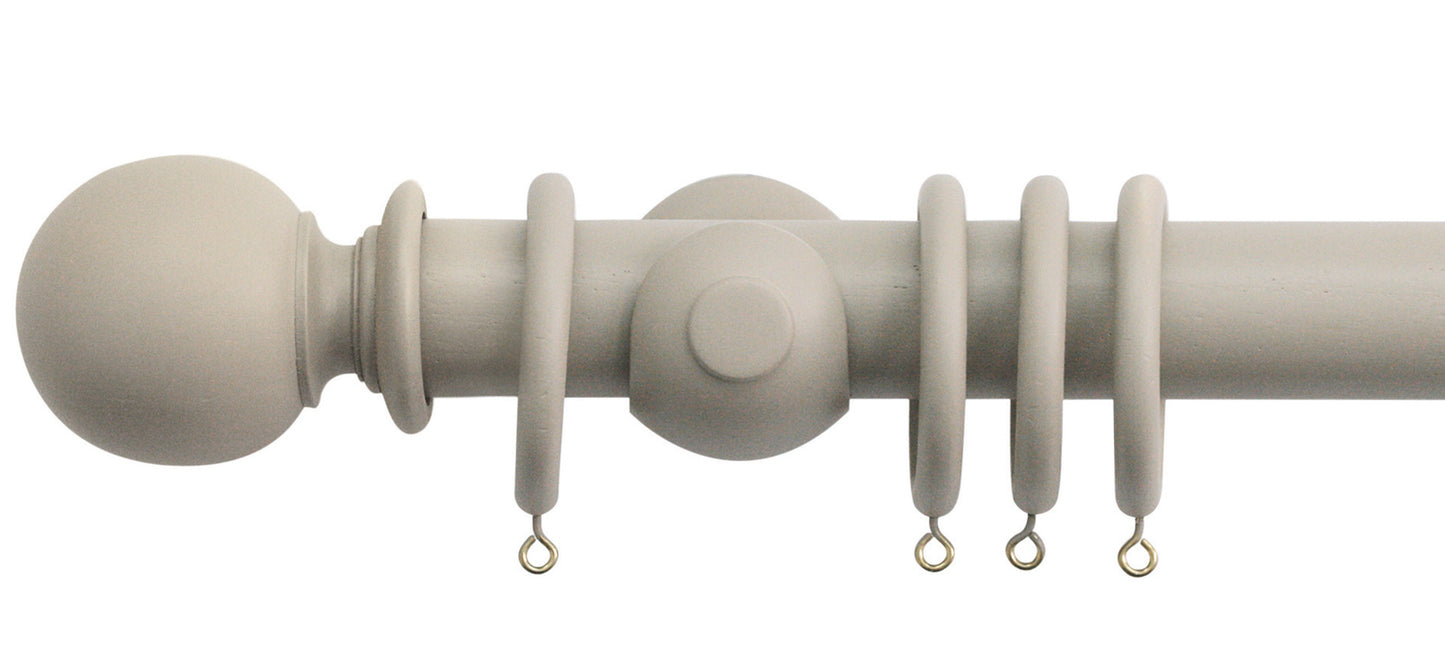 Jones Seychelles Ball 40mm Wooden Curtain Pole - Fendow