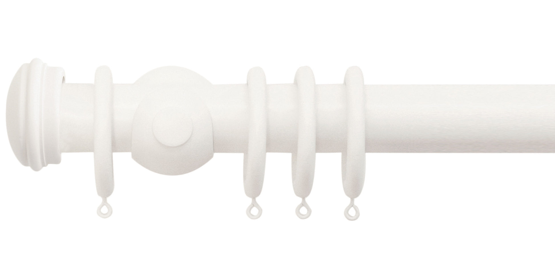 Jones Seychelles End Cap 40mm Wooden Curtain Pole - Fendow