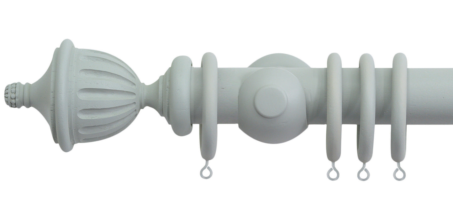 Jones Seychelles Fluted Urn 40mm Wooden Curtain Pole - Fendow