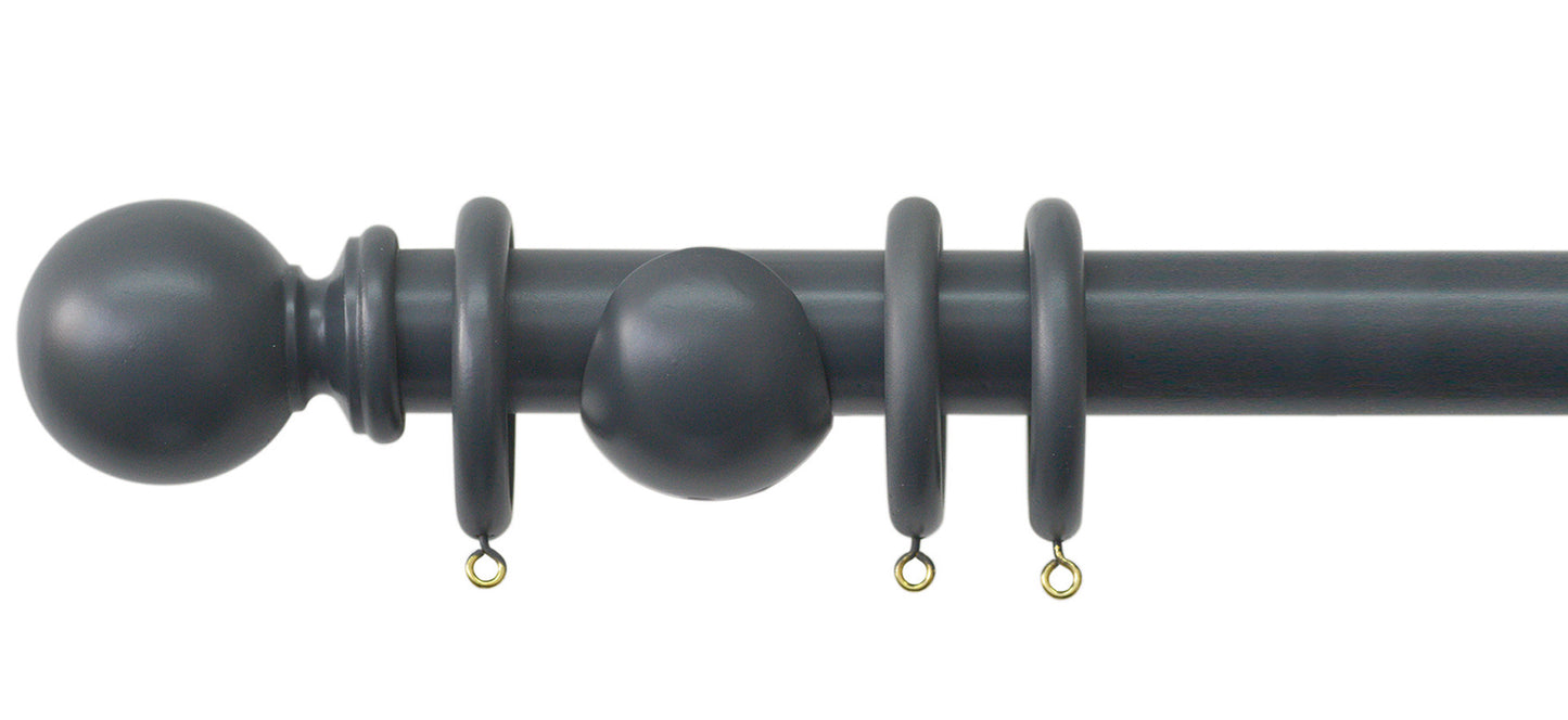 Jones Shore 35mm Wooden Curtain Pole - Fendow