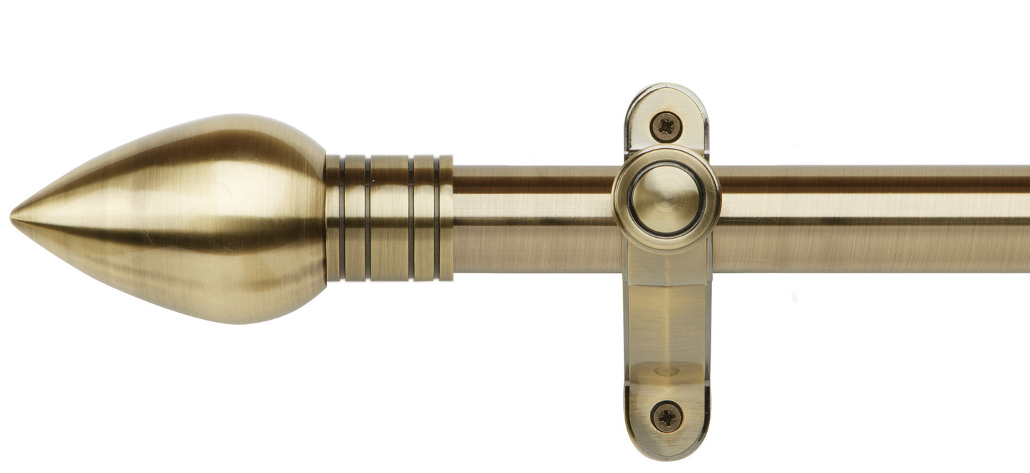 Rolls Galleria Metals Teardrop 35mm Metal Curtain Pole - Fendow