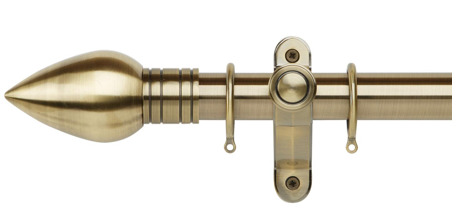 Rolls Galleria Metals Teardrop 35mm Metal Curtain Pole - Fendow