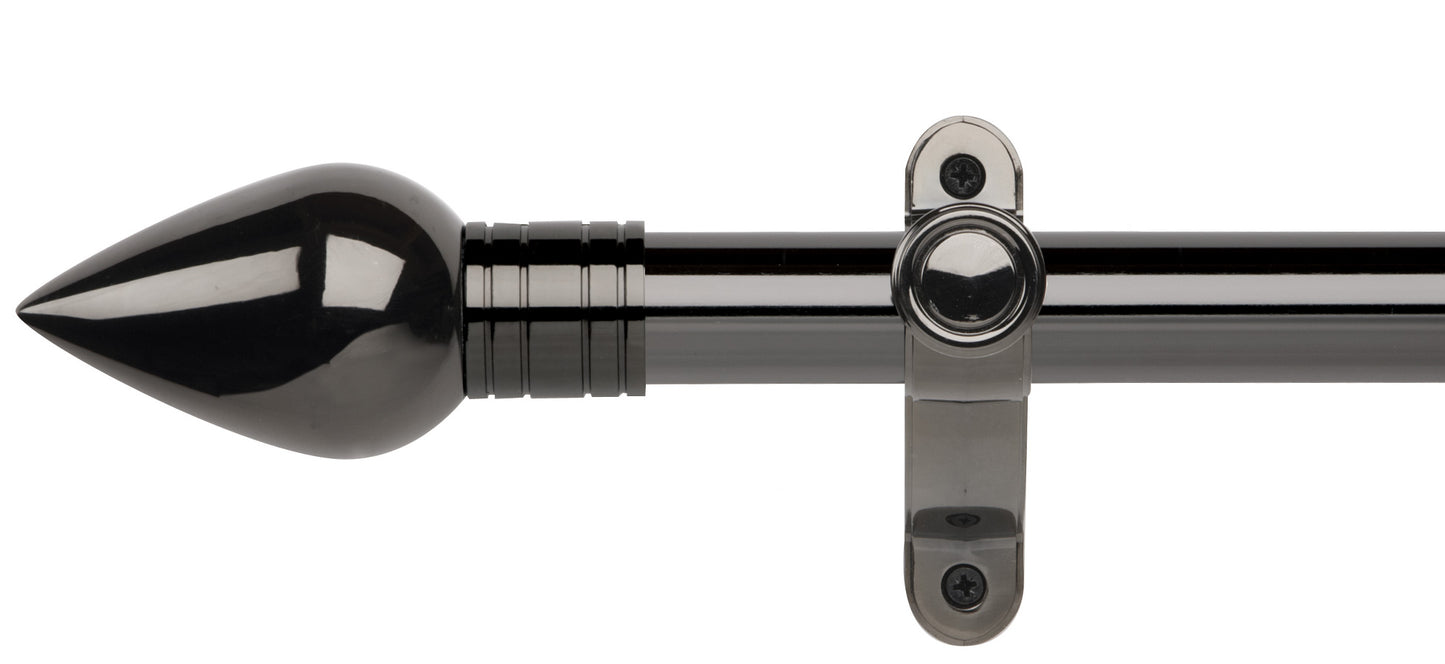 Rolls Galleria Metals Teardrop 35mm Metal Curtain Pole - Fendow