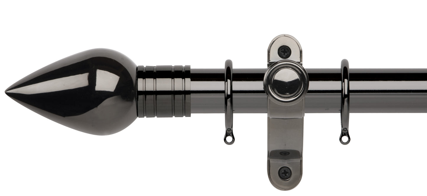 Rolls Galleria Metals Teardrop 35mm Metal Curtain Pole - Fendow