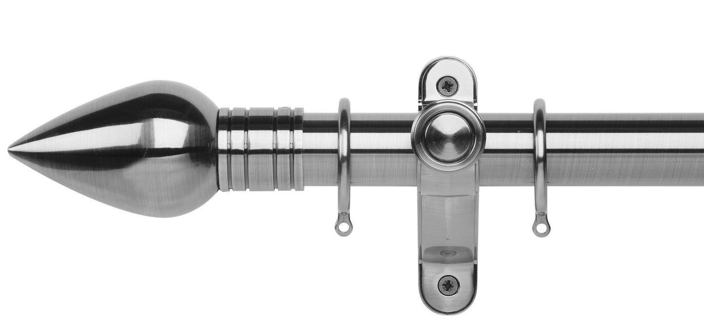 Rolls Galleria Metals Teardrop 35mm Metal Curtain Pole - Fendow