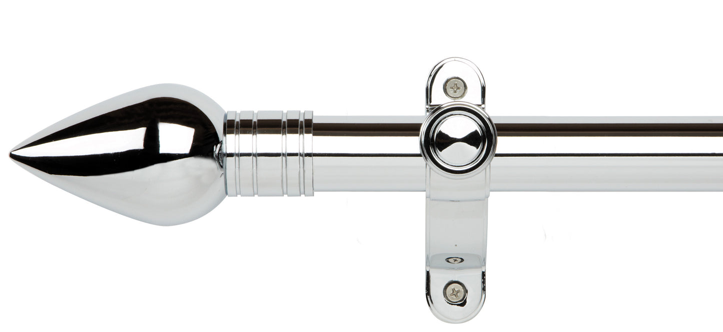 Rolls Galleria Metals Teardrop 35mm Metal Curtain Pole - Fendow