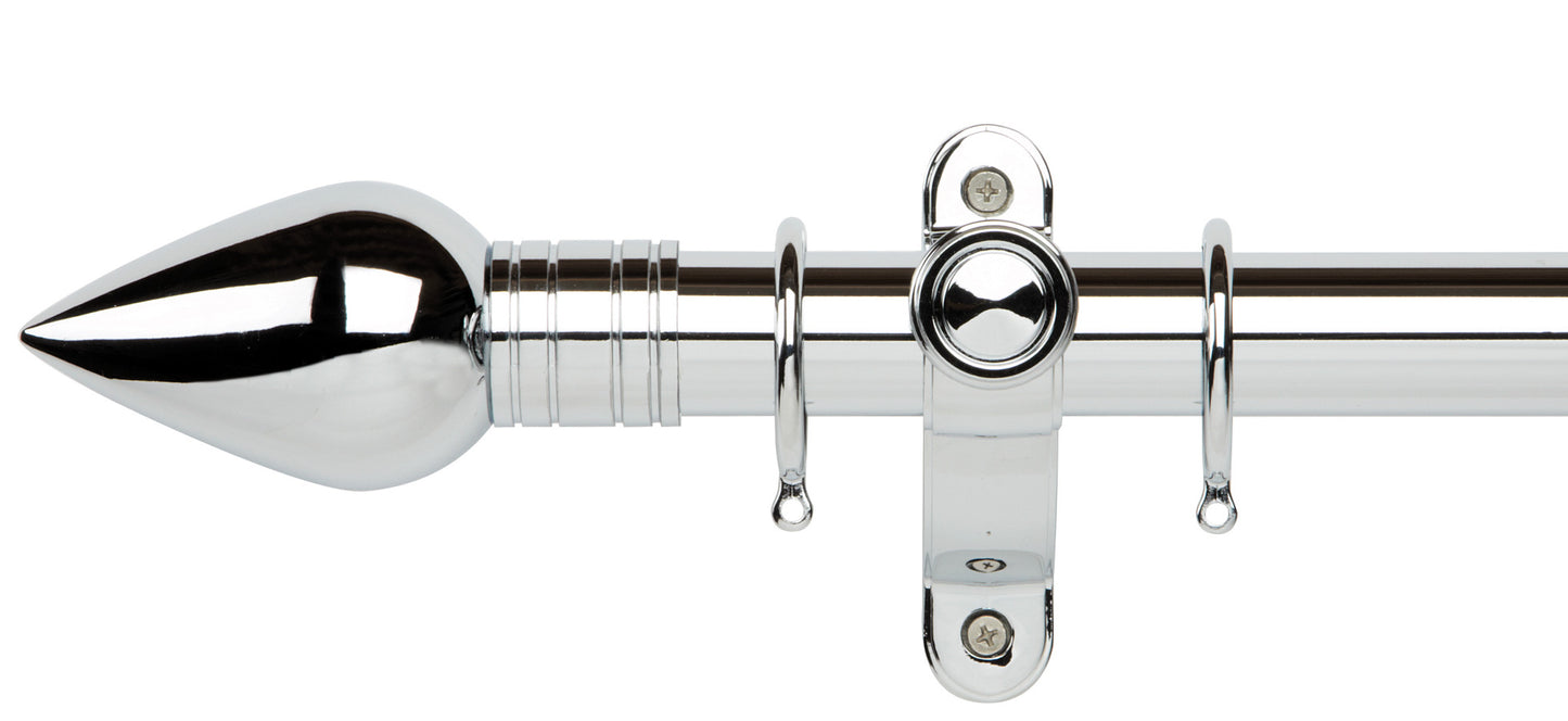 Rolls Galleria Metals Teardrop 35mm Metal Curtain Pole - Fendow