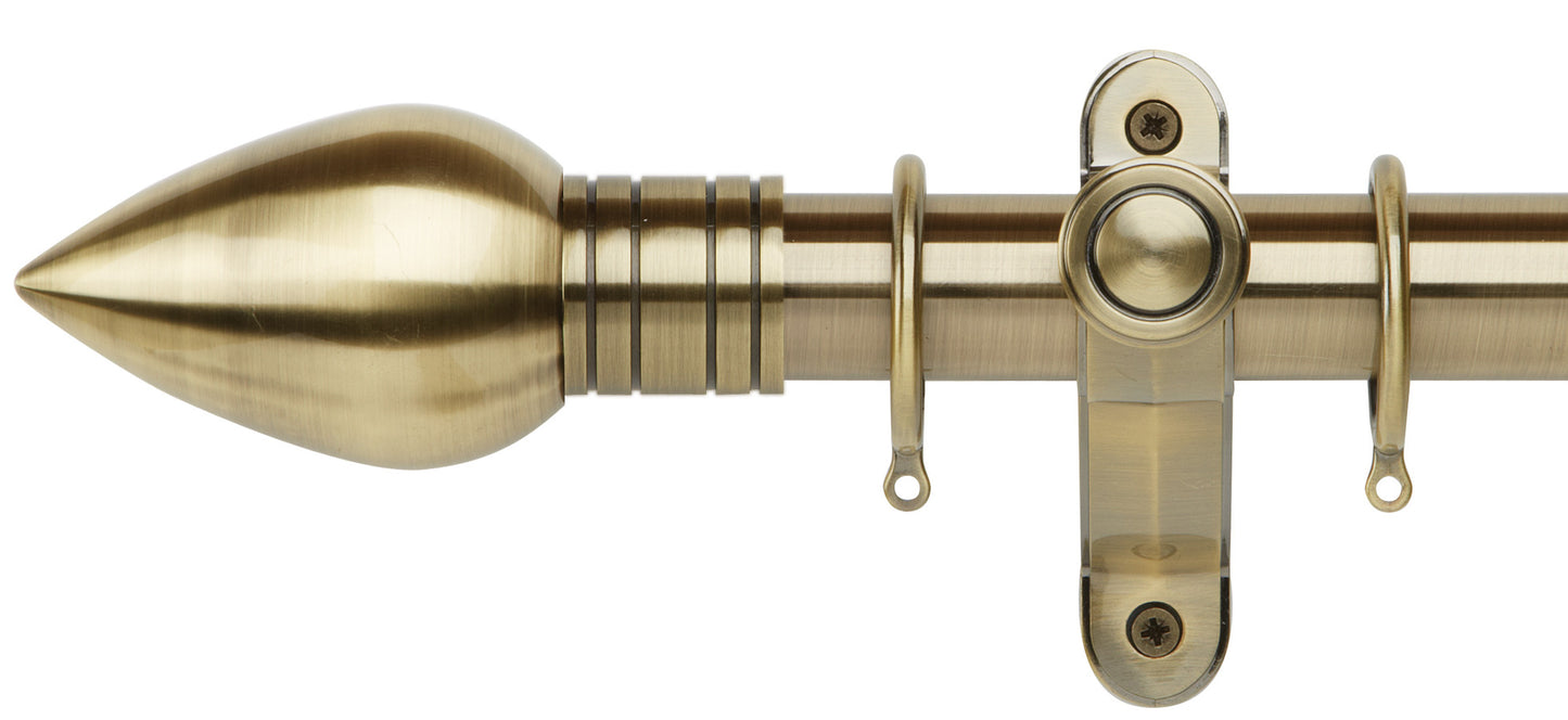 Rolls Galleria Metals Teardrop 50mm Metal Curtain Pole - Fendow