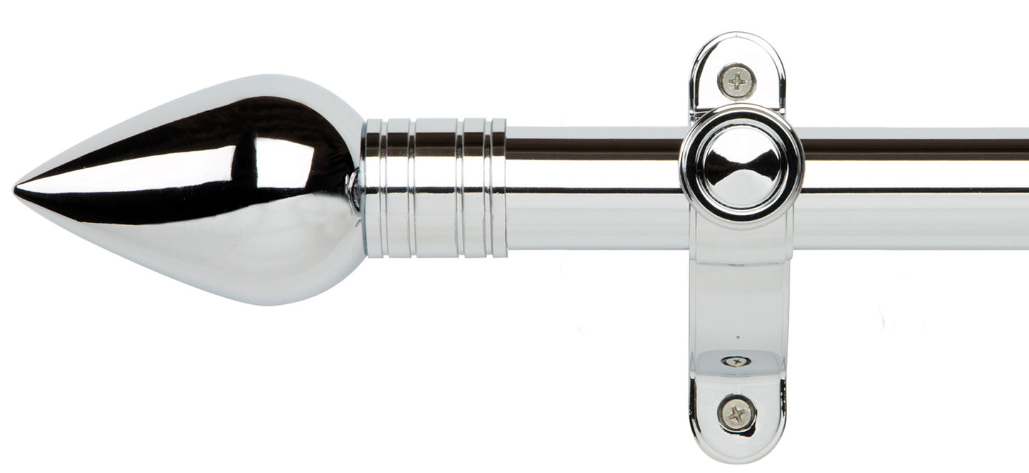 Rolls Galleria Metals Teardrop 50mm Metal Curtain Pole - Fendow