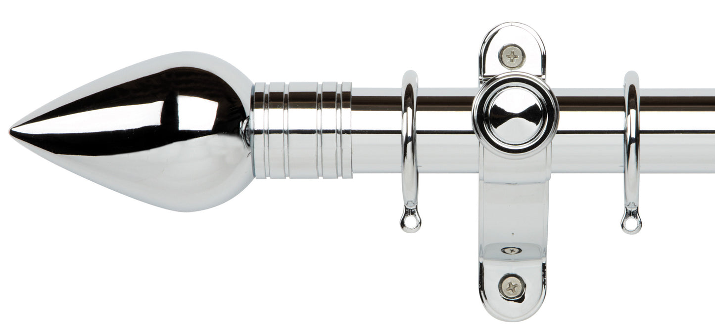 Rolls Galleria Metals Teardrop 50mm Metal Curtain Pole - Fendow