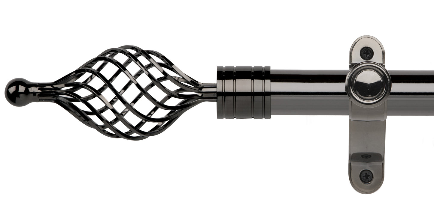 Rolls Galleria Metals Twisted Cage 35mm Curtain Pole - Fendow