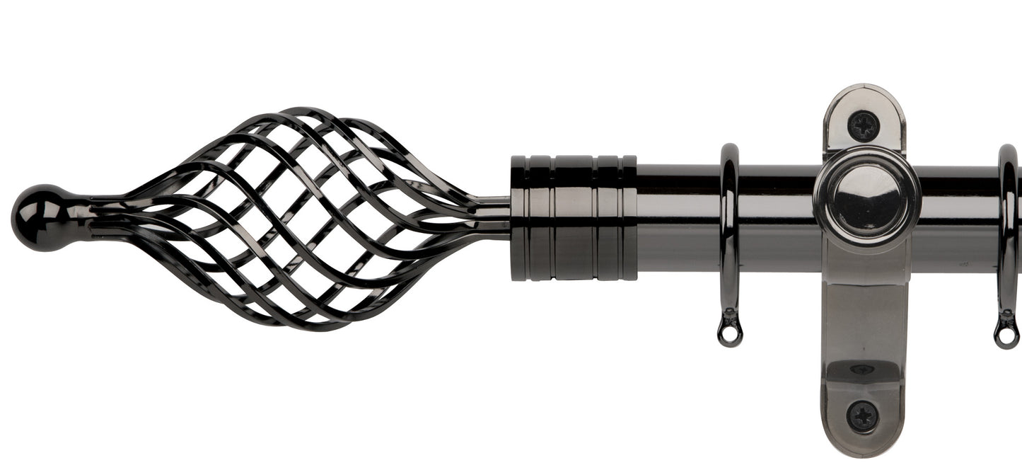 Rolls Galleria Metals Twisted Cage 35mm Curtain Pole - Fendow