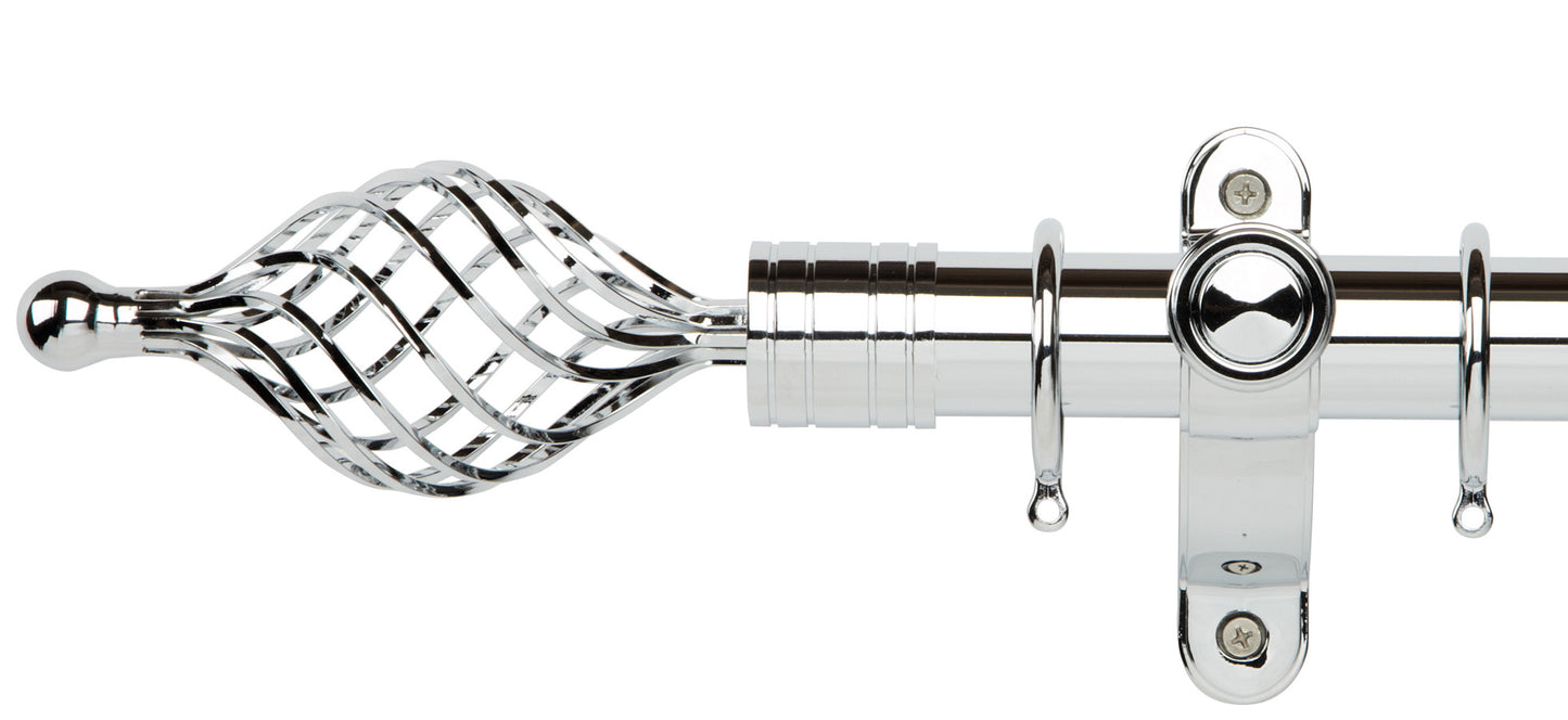 Rolls Galleria Metals Twisted Cage 35mm Curtain Pole - Fendow